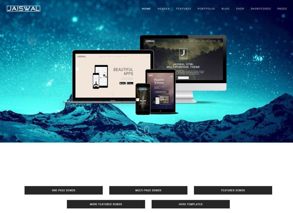 Jaiswal - Bootstrap Responsive Multipurpose Template